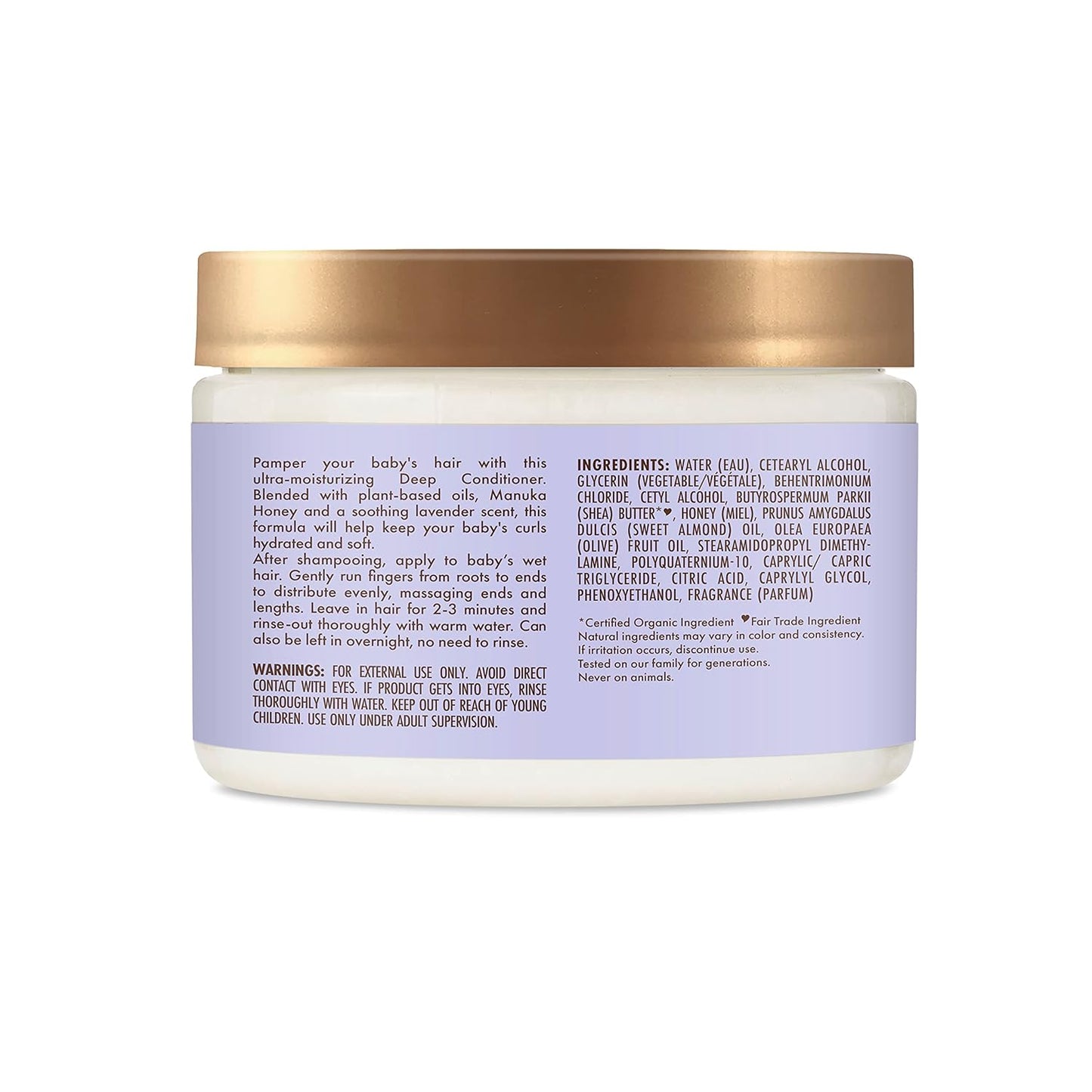 SheaMoisture Baby Deep Conditioner - Manuka Honey & Lavender for Delicate Hair | 12 oz