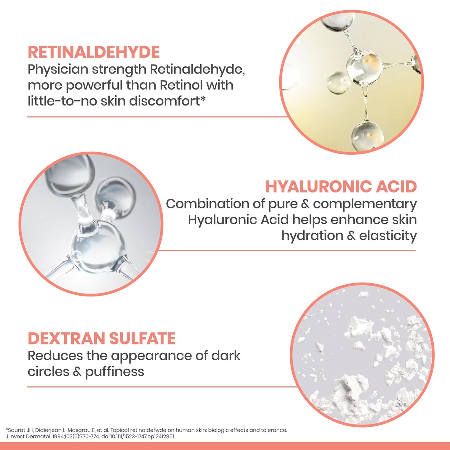 Avène Retrinal EYES Advanced 3-In-1 Eye Cream - Retinaldehyde & Hyaluronic Acid for Smoother Skin | Reduces Puffiness & Dark Circles