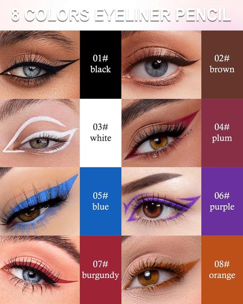 Regine Switzerland Colored Liquid Eyeliner Pen - Black Waterproof, Long-Lasting & Smudge-Proof | Perfect Valentine’s Day Gift