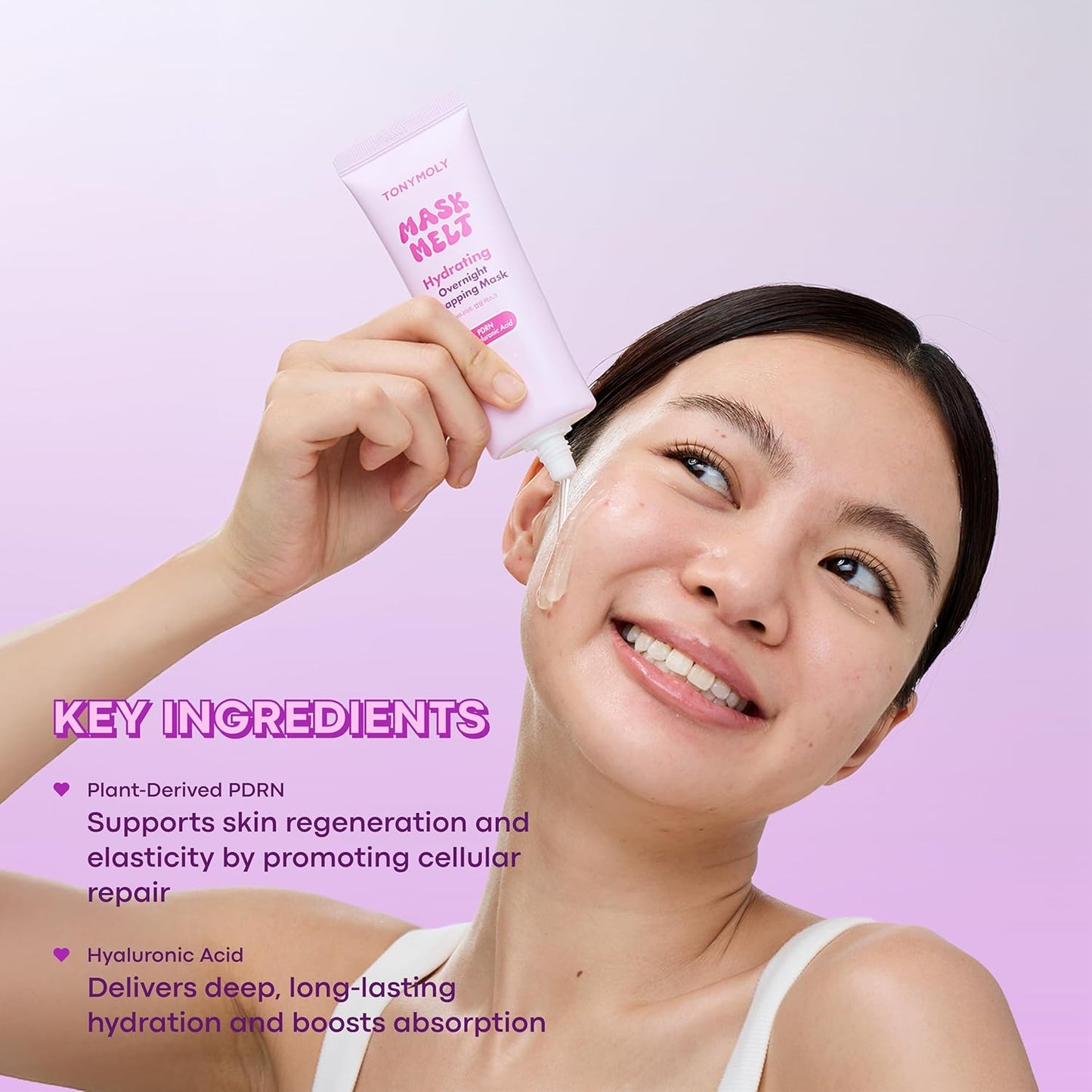 TONYMOLY Hydrating Overnight Face Mask - PDRN & Hyaluronic Acid for Firmness & Radiance | 2.7 fl oz