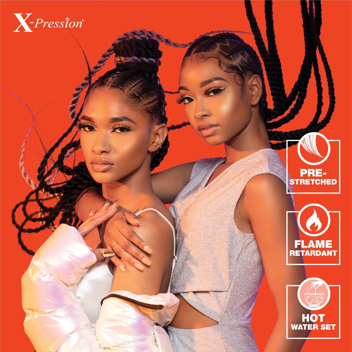 Sensationnel Xpression prestretched braiding hair - 3x xpression 58-inch flame retardant smooth yaki braid - 3x x-pression 58 inch (1 pack, T1B/30)