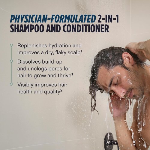 Nutrafol Men's 2-in-1 Shampoo & Conditioner - Cleanses, Hydrates, Strengthens Thinning Hair | 8.1 Fl Oz