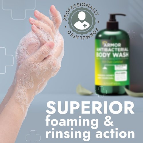 Antibacterial Body Wash by Manuka Honey | Kills 99.9% of Germs & Bacteria | 16 fl oz for Clear Skin