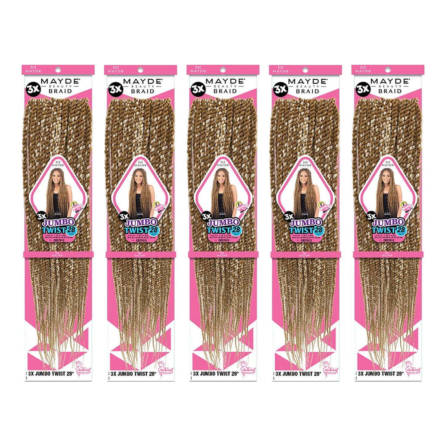 Mayde Beauty Crochet Braid 3X JUMBO TWIST 28" (5-Pack, 1)