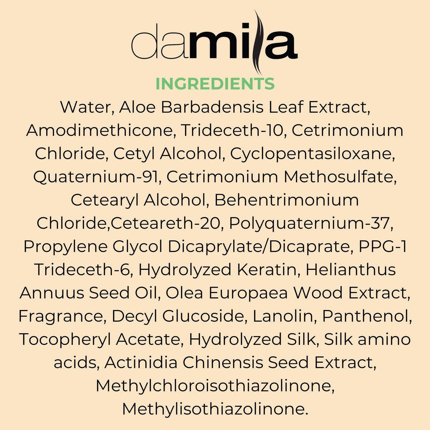 damila Nourishing Conditioner with Keratin & Aloe Vera - Perfect for Damaged, Frizzy, Curly, or Dry Hair (16.9 Fl Oz)