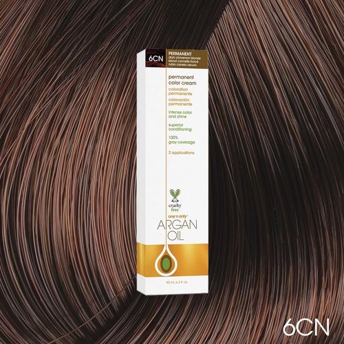 One N' Only Permanent Hair Color - Argan Oil Infused Dye for Rich Tones & Gray Coverage - 6CN Dark Cinnamon Blonde (3 oz)