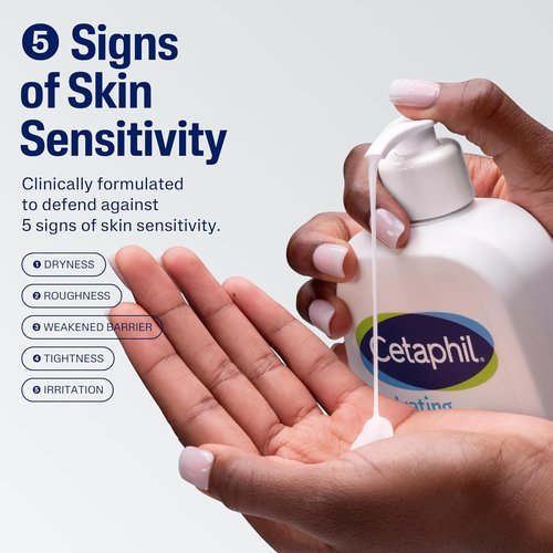 Cetaphil Hydrating Foaming Face Wash - Gentle Cream Cleanser for Sensitive Skin | 8 oz