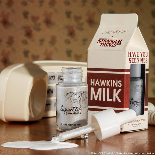 ColourPop x Stranger Things Liquid Highlighter - Illuminating Glow Drops for Face & Body - Hydrating Vegan Squalane Formula (0.06 oz)