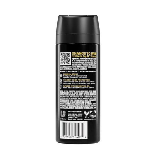 AXE Fine Fragrance Body Spray - Midnight Amber | 72-Hour Freshness, Aluminum-Free, 2.9 oz