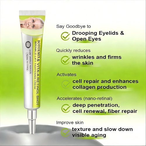 Skrmooning Retinol Serum Anti-Wrinkle Firming Cream-Skin Firming and Lifting Lotion, Natural Pore Minimizing Serum-Lifting Firming Fine Line Repair Suitable for All Skin Types (Pack of 2)