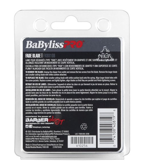 BaBylissPRO Barberology Fade Blade - Black Graphite Replacement for FX8010B Hair Clippers