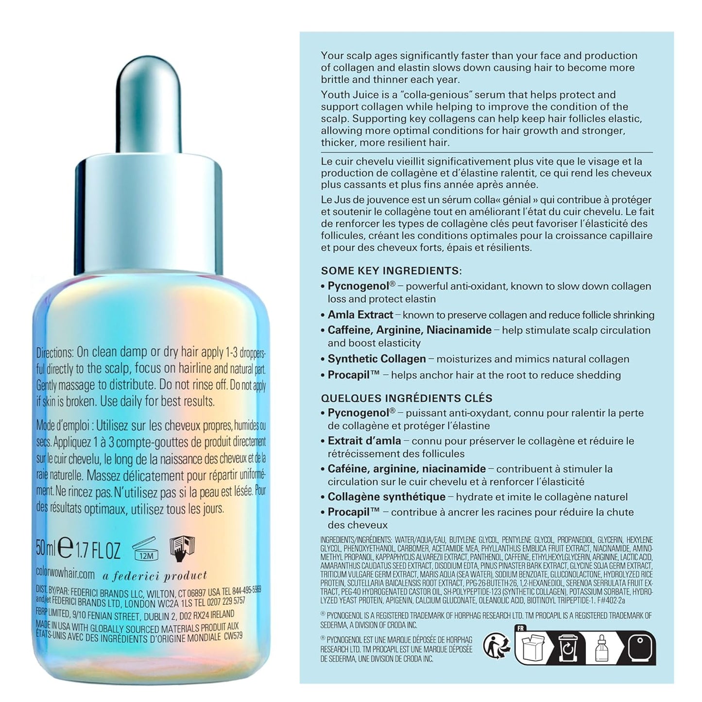 Color Wow Youth Juice Collagen Scalp Treatment - Boosts Scalp Collagen for Stronger, Thicker Hair | Optimal Growth Conditions