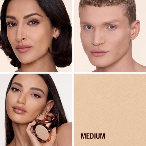 Charlotte Tilbury Airbrush Flawless Finish Setting Powder - Pore-Blurring Formula for Shine Control | Soft-Focus Effect