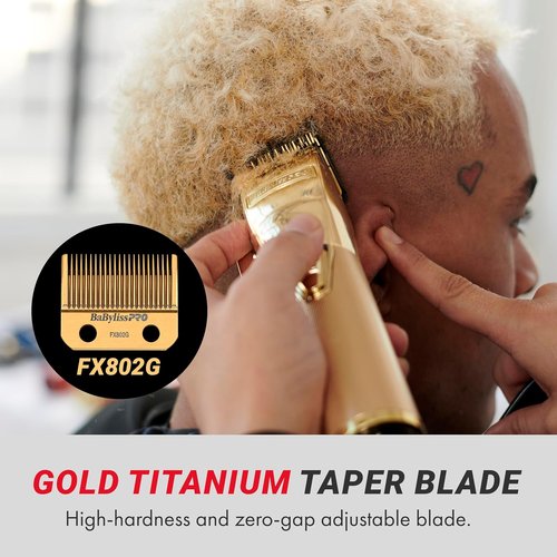 FX+ Professional Barber Hair Clippers - Cord/Cordless, All Metal, Lithium Battery, 3-Hour Runtime