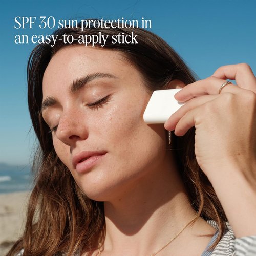 COOLA Organic Face Sunscreen SPF 30 - Vegan & Gluten-Free Sunblock Stick, Tropical Coconut, 0.15 Oz