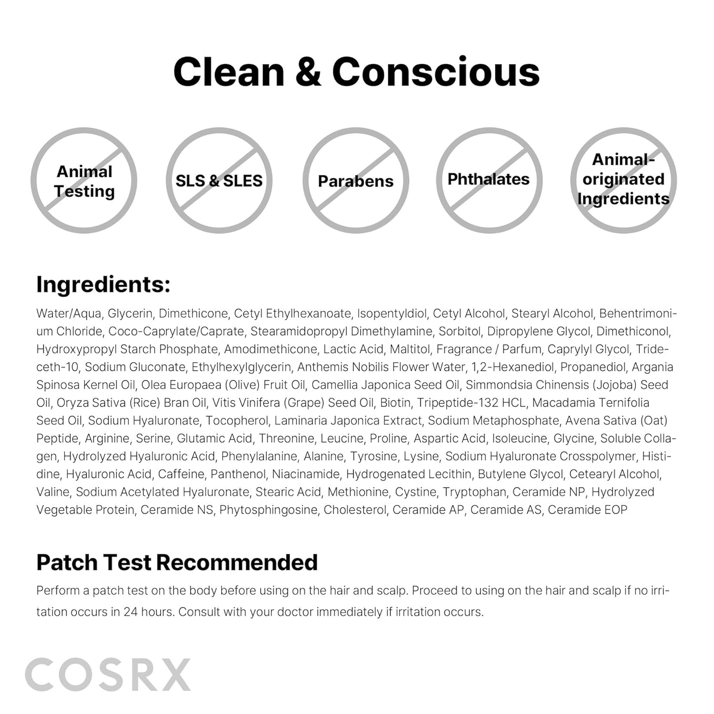 COSRX PEPTIDE 132 Hair Bonding Repair Treatment - Deep Conditioner for Damaged Hair, Repairs Breakage & Split Ends - 8.11 fl oz
