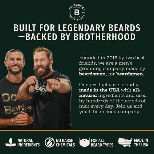 Live Bearded Beard Oil & Butter Grooming Kit - All-Natural Ingredients for Growth Support | Executive Scent - Cedar & Vanilla
