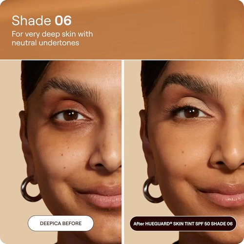 Live Tinted Hueguard Skin Tint SPF 50 | Tinted Mineral Sunscreen with Hydrating Finish - Light-Medium, 1.35 fl oz