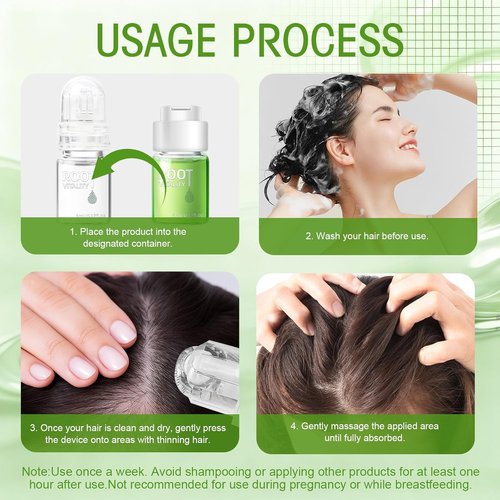 Hair Regrowth System - Fast-Absorbing Serum with Ginseng & Ginger Root for Thicker Hair | Unisex Treatment