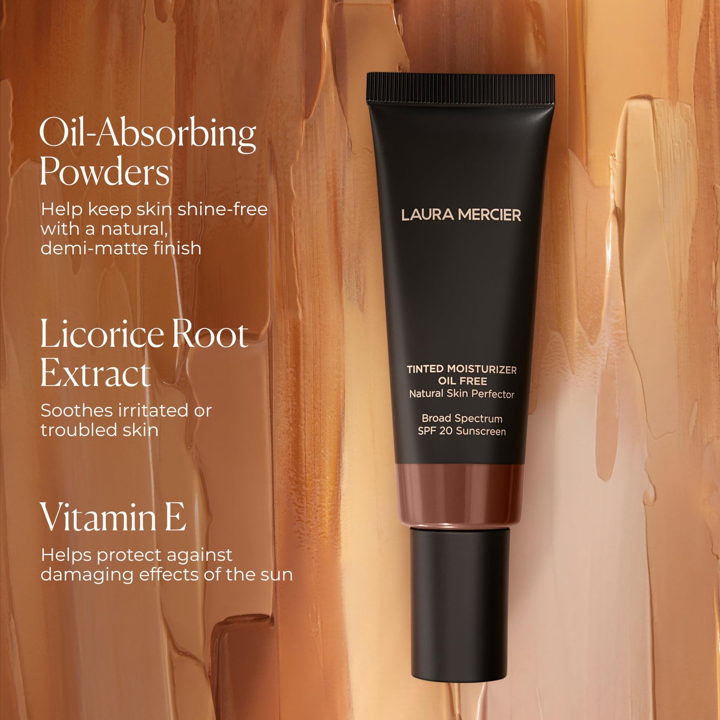 Laura Mercier Tinted Moisturizer Oil Free Natural Skin Perfector with SPF 20: All Day Shine Control, Sheer Coverage, Blurred Matte Finish, For Oily Skin, Skin Tint, Pearl