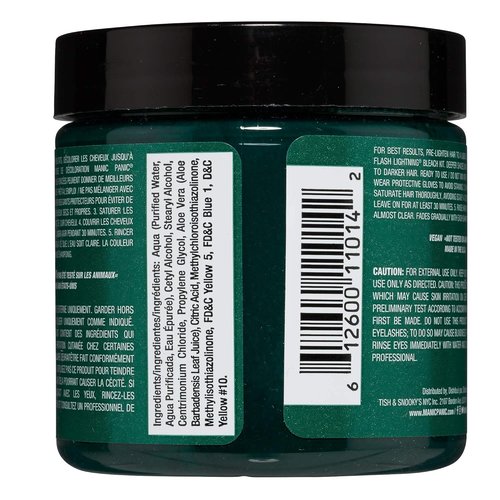 Manic Panic Classic Green Envy Hair Color - Emerald Green Semi-Permanent Dye for All - Vegan & Cruelty-Free (4oz)