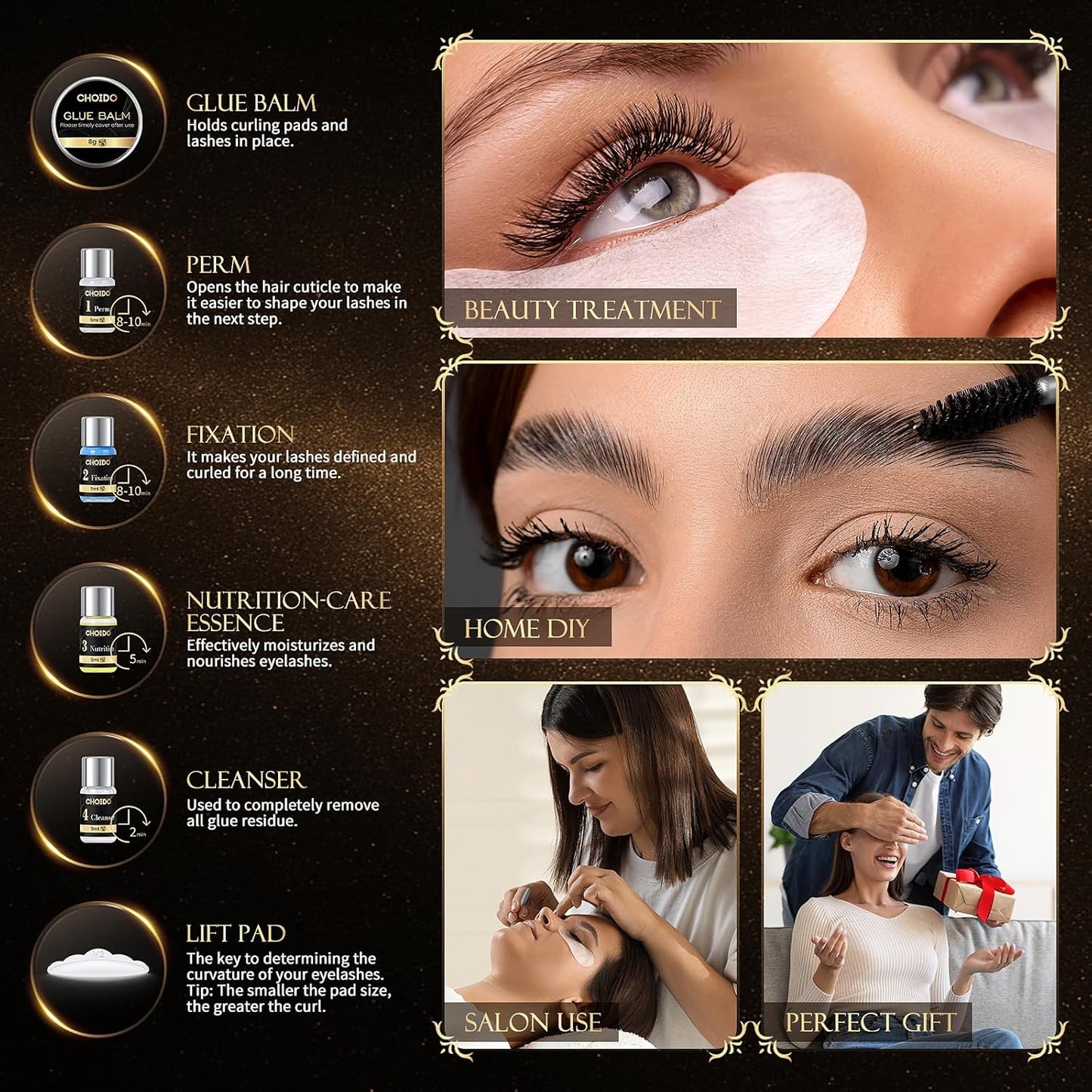Skiennix Lash Lift & Eyebrow Lamination Kit - Professional 2-in-1 Eyelash Curling & Lifting Solution | Lasts 6-8 Weeks