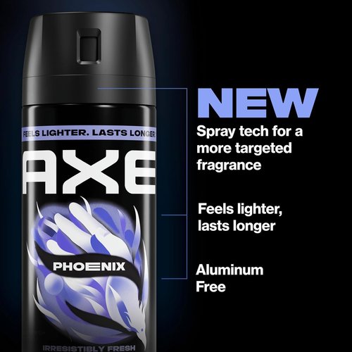 AXE Body Spray - Phoenix 48-Hour Freshness | Aluminum-Free, 3 Count, 2.9 oz Each
