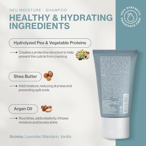 Neuma Neu Moisture Shampoo - Lavender, Mandarin & Vanilla Scent | Travel Size 2 oz