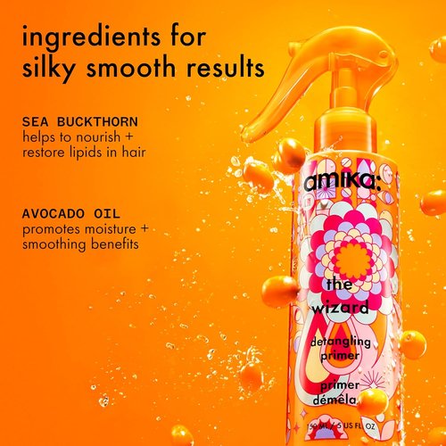 Amika The Wizard Detangling Primer - Effortless Hair Tangle Removal | Lightweight Formula