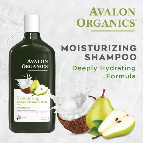 Avalon Organics Coconut Pear Shampoo - All-Natural Formula | 11 Fl Oz for Healthy Hair