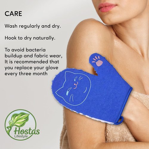 Hello Mitten Exfoliating Glove - Deep Body Scrub & Dead Skin Remover Mitt - 1 Pack for Shower & Bath