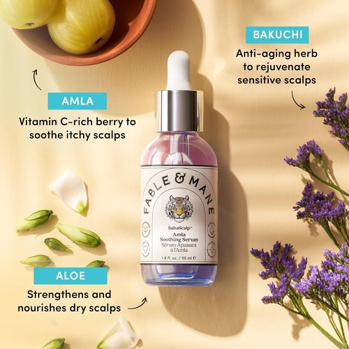 Fable & Mane Amla Soothing Serum - Detox Treatment with Rosemary Oil for Dry, Itchy Scalps