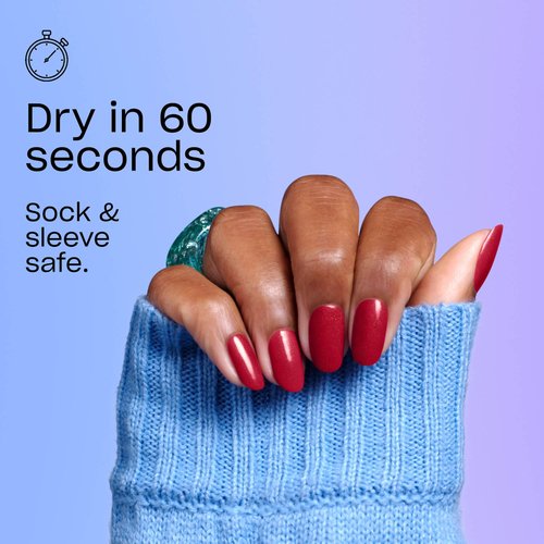 OPI RapiDry Snow Time Like the Present | Semi-Sheer Bright Pearl White Quick Dry Nail Polish | Vegan, Smudge Proof, Fast Drying | Snow Time to Waste | Holiday 2025