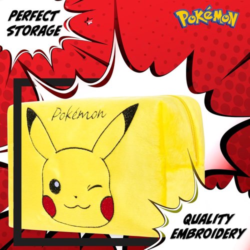 Pokemon Makeup Bag - Pikachu Cosmetic Travel Bag for Women, Men & Kids | Perfect Holiday Gift