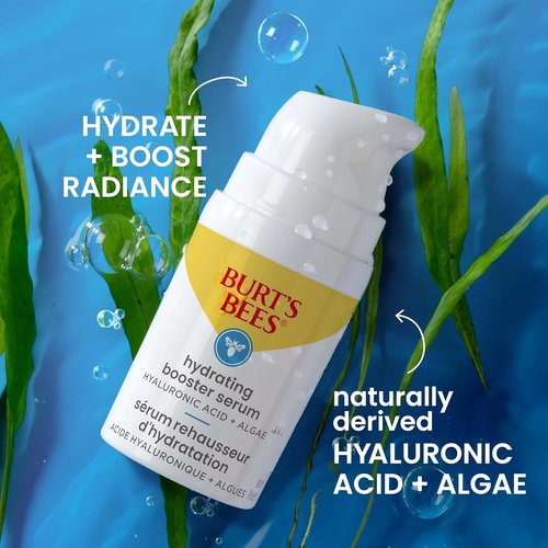 Burt's Bees Hyaluronic Acid Face Serum - Hydrates & Boosts Natural Glow, Lightweight Formula (1 oz)
