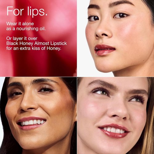 Clinique Pop Lip + Cheek Oil - 3 Iconic Shades: Black Honey, Pink, Nude Honey | Conditions Lips & Adds Dewy Flush