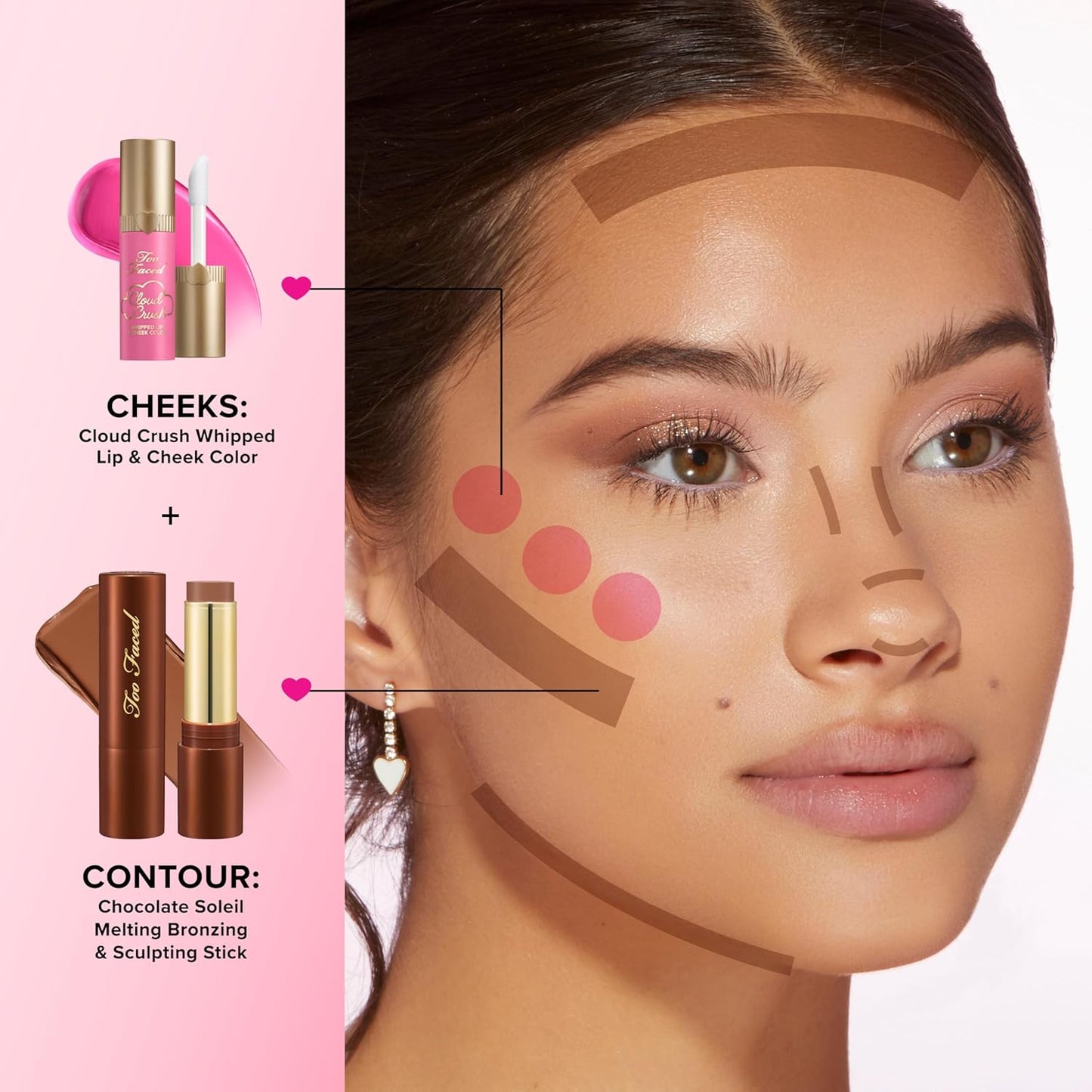 Too Faced Chocolate Soleil Bronzing & Sculpting Stick - Multi-Use Cream Contour, Lightweight Satin Finish, 0.28 Ounce