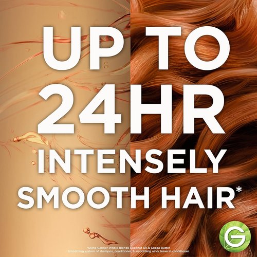 Garnier Whole Blends Coconut Oil & Cocoa Butter Smoothing Shampoo - Frizz Control, 22 Fl Oz, 2 Count