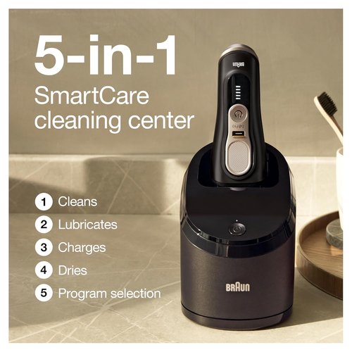 Braun Series 9 Pro 9460cc Electric Razor - Waterproof Foil Shaver with ProLift Trimmer & SmartCare Center