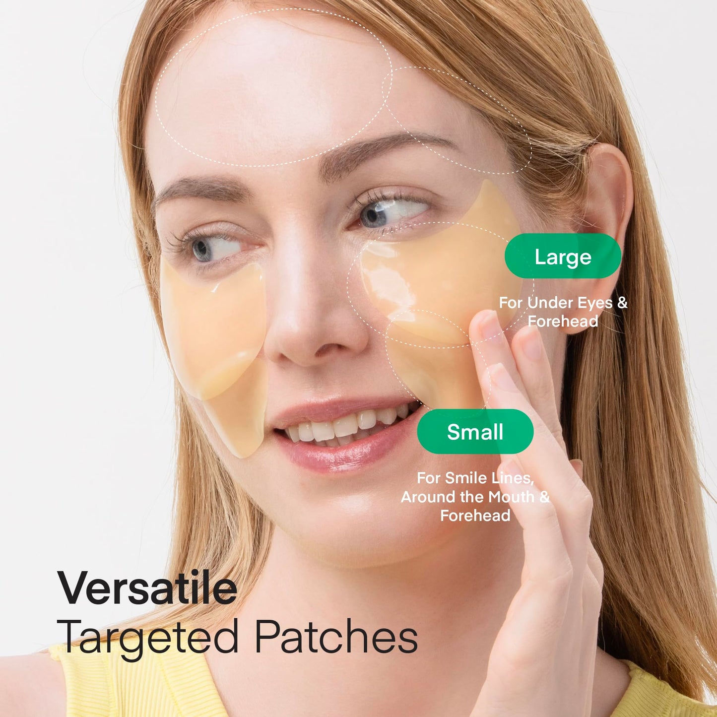 Terez & Honor Under Eye Patches for Dark Circles - 60 Korean Hydrogel Masks for Puffiness, Bags, Wrinkle with Caffeine, Hyaluronic Acid, Niacinamide - Undereye Hydrating & Cooling, Vegan, No Fragrance