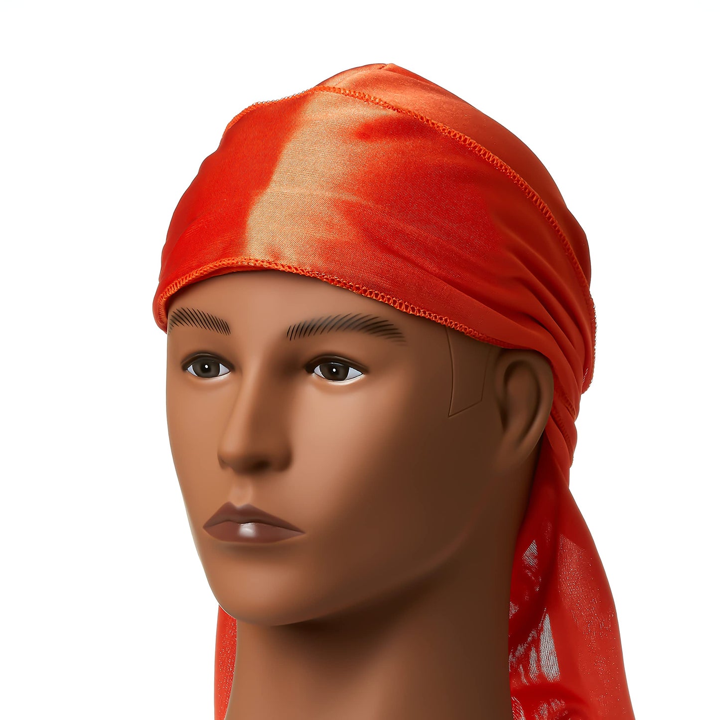 KISS Red Power Wave Silky Satin Durag Extra Long Tails (Orange)