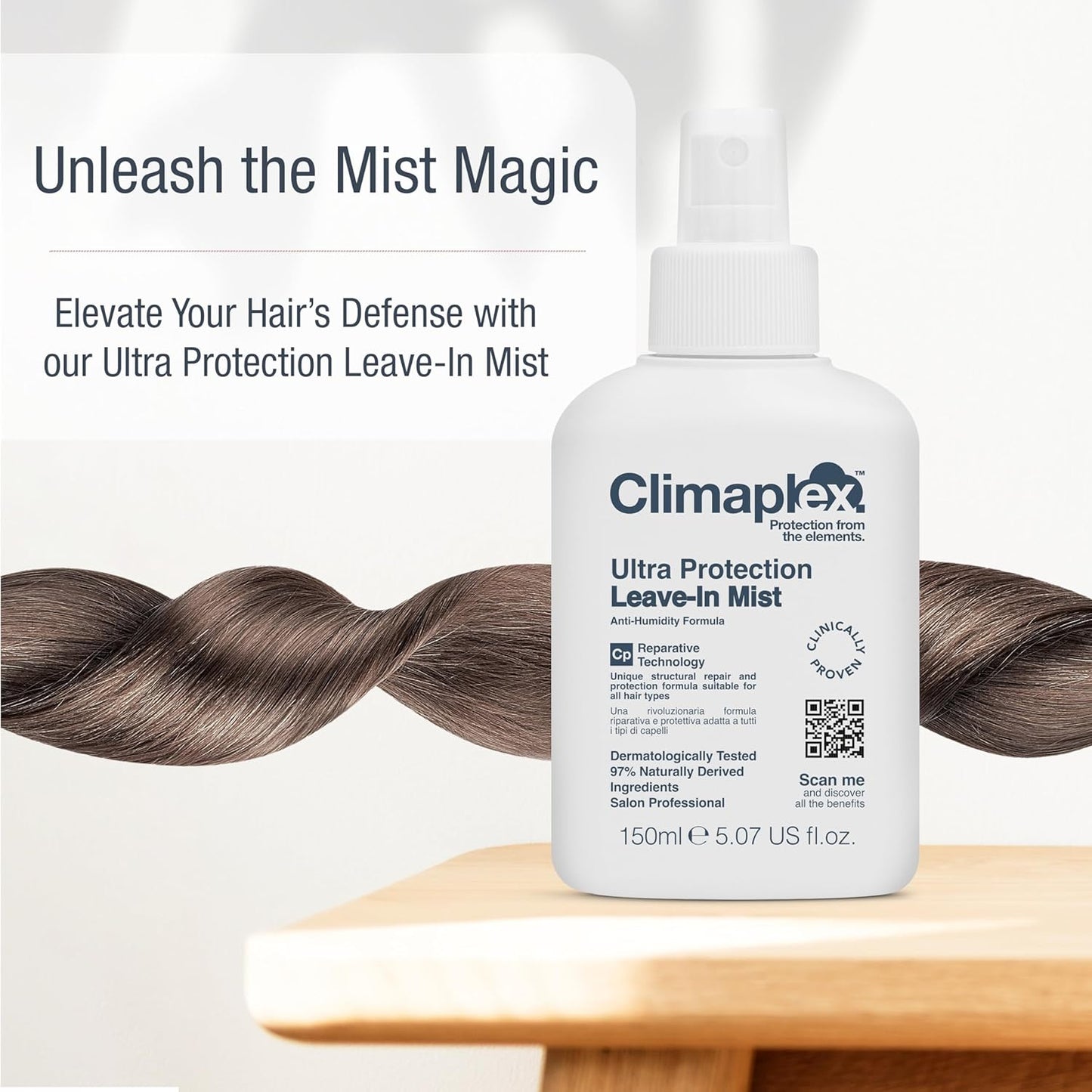Climaplex Leave-In Mist - Ultra Protection for Frizz Control & Shine - 5.07 oz Hydrating Formula