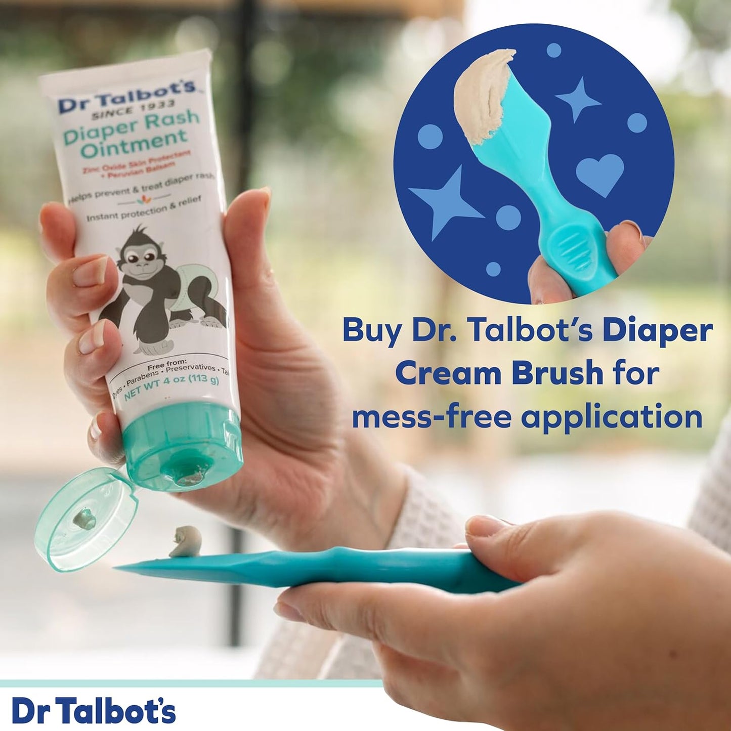Dr. Talbot's Diaper Rash Ointment - 2 oz Zinc Oxide Skin Protectant with Peruvian Balsam - Soothes & Prevents Rash