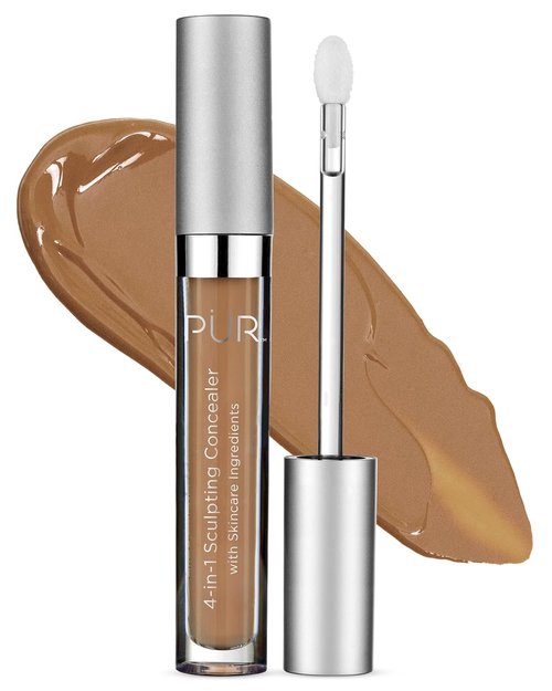 PÜR MINERALS 4-in-1 Sculpting Concealer - Hydrating, Brightening & Plumping Formula for Dark Circles - Medium to Full Coverage