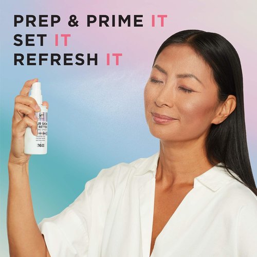 IT Cosmetics Your Skin But Better Makeup Setting Spray - Hydrating & Shine-Control - 16-Hour Hold with Hyaluronic Acid, Coconut Water & Aloe Vera