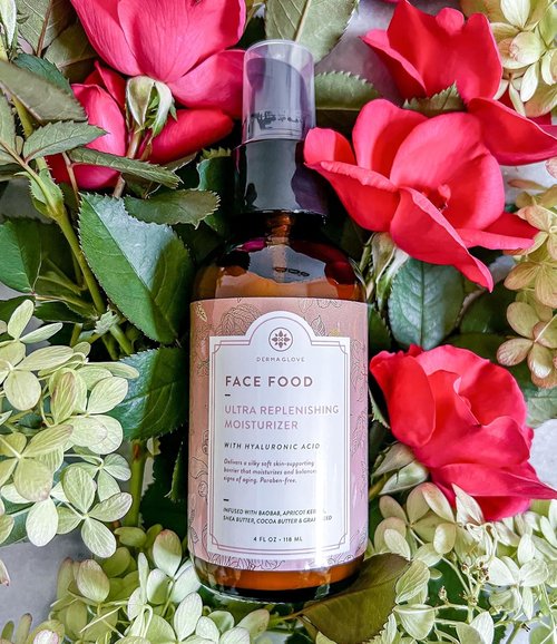 DERMAGLOVE Face Food Moisturizer - Revitalize Dull Skin with Hyaluronic Acid & Vitamins A, C, E - 4 Fl Oz