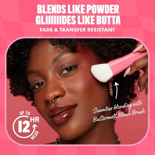 NYX PROFESSIONAL MAKEUP Buttermelt Powder Blush - Fade & Transfer-Resistant, 12HR Wear, Vegan Formula | Butta With Time