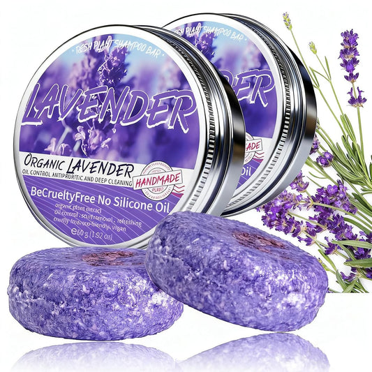 Skiennix Lavender Shampoo Bar - Natural Organic Solution for Gray & Thinning Hair | 2PCS Set