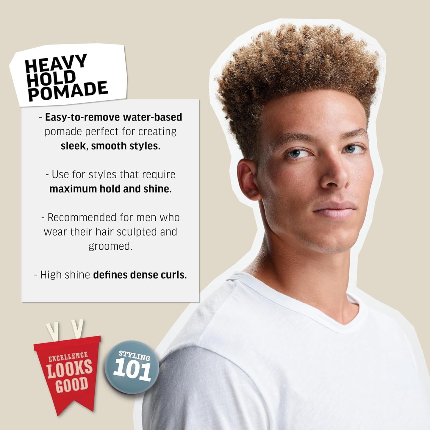 American Crew Men's Hair Pomade - Heavy Hold & High Shine Styling Gel, 3 oz