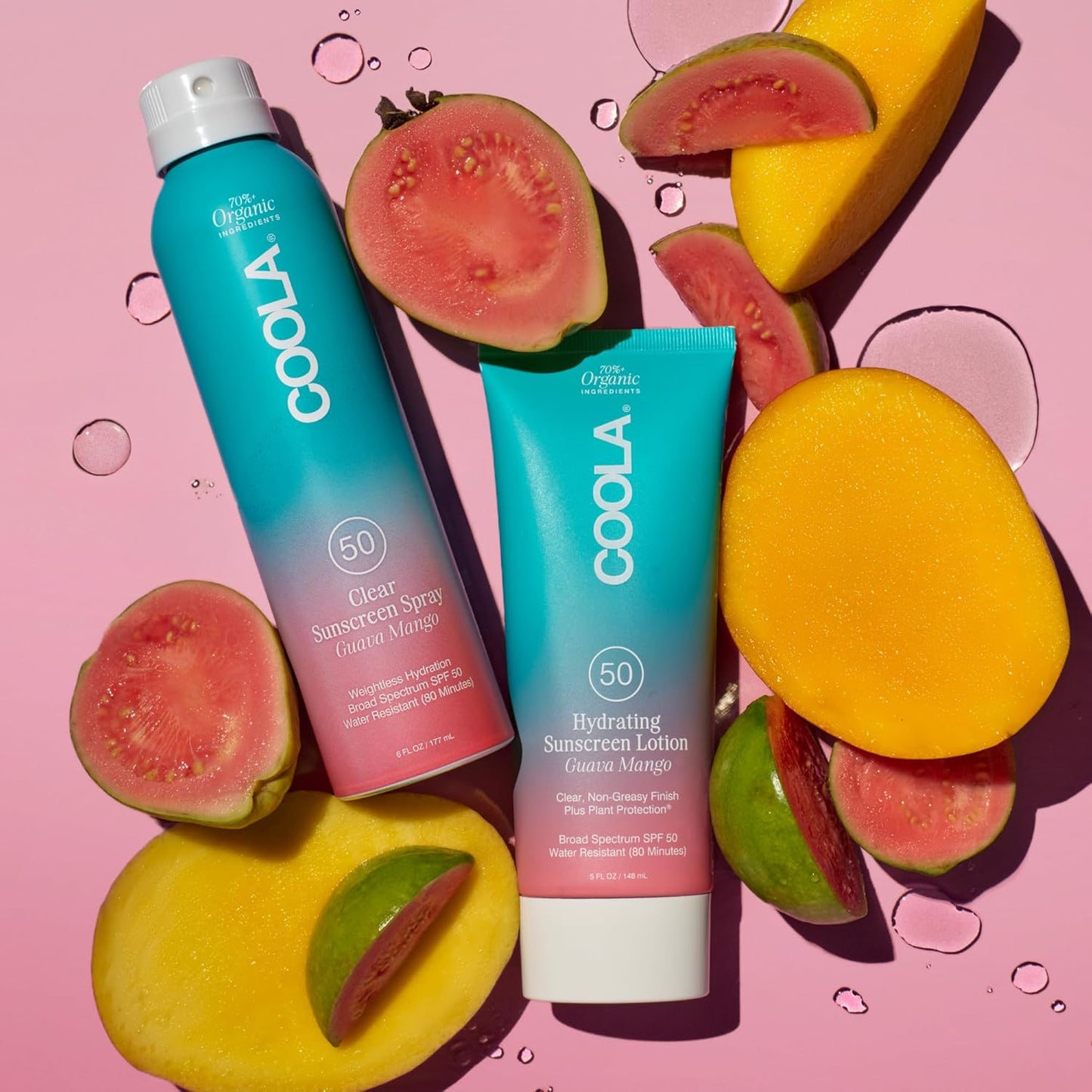 COOLA Organic Sunscreen SPF 50 - Vegan & Gluten-Free Body Lotion for Daily Protection | Guava Mango, 5 Fl Oz